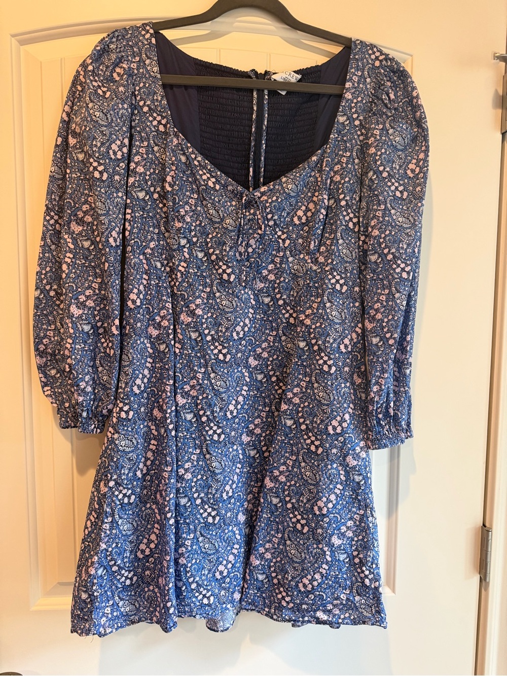 J.Crew x Liberty of London Bourton Bloom Sweetheart Long Sleeve Dress Size 14 - Picture 3 of 12